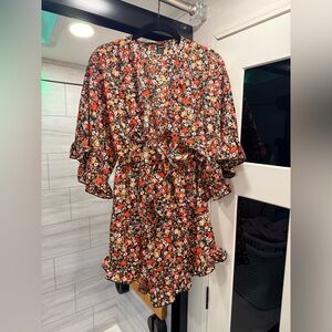 Floral Ruffle Romper